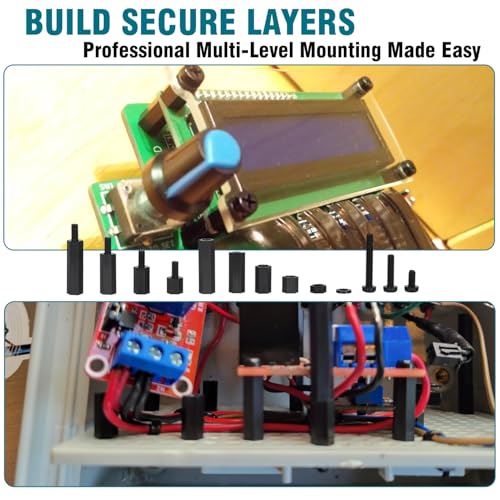 M3 Nylon Standoff & Fastener Kit - Complete Set with Screws, Nuts, Spacers & Threaded Pillars (6mm to 20mm) for Motherboard, PCB, 3D Printer, Raspberry Pi & Computer Building - 600Pcs