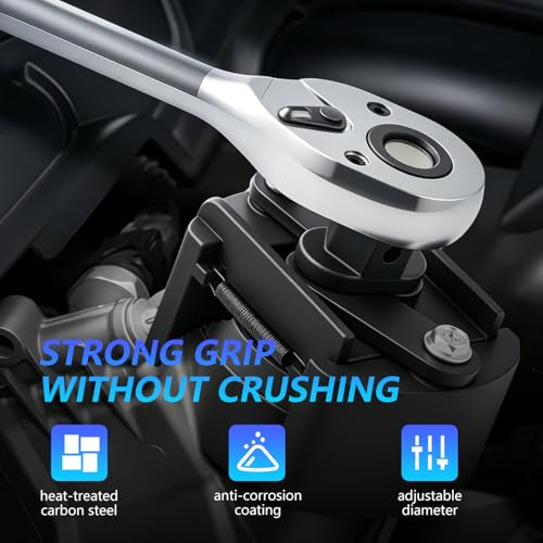 Universal Adjustable Oil Filter Wrench, 60-80 mm(2-3/8" to 3-1/8") & 80-105 mm Drive Cap Style Oil Filter Removal Tool, Oil Filter Removal Tool Fits Cars, Motorcycles & ATVs, 2 PCS