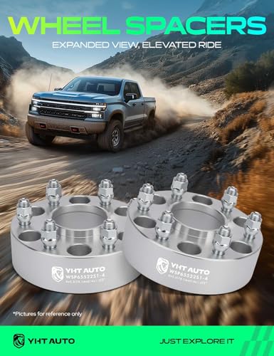 YHTAUTO 6x5.5 Hub Centric Wheel Spacers 2 Inch for Chevy, GMC, Cadillac - color: Silver, size: 2 Inch(4PCS)