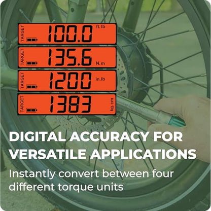 eTORK 3/8" Digital Torque Wrench, 25-250 in-lb Electronic Precision Tool - size: 3/8-Inch, style: 25-250 in.-lb