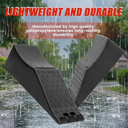 MaxxHaul 50979 Tandem Trailer Ramp (1Pc) – 5.5" Lift Height, 20,000 lbs Capacity, Non-Slip Durable PP Construction – Ideal for RVs, Campers, Trailers, and Tire Maintenance