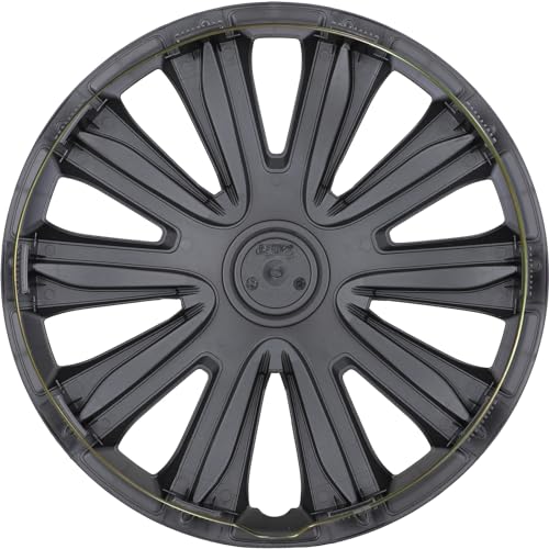 Auto Hubcap Set, R15 Hubcap Wheel Cover Replacement, 15 inch - color: 5083-Black Lacquer-15