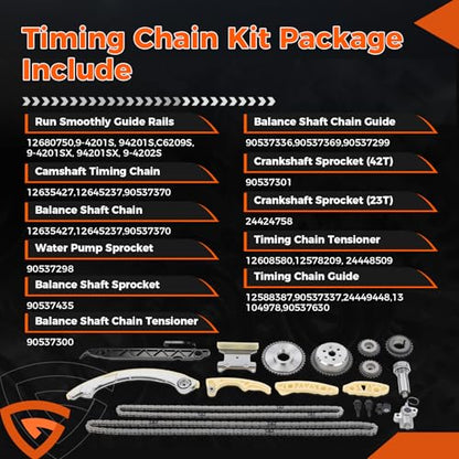 Timing Chain Kit 94201S for Chevy GMC Buick Pontiac Saab Saturn 2.0 2.2L - size: C6209S