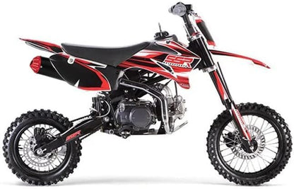 28mm High Performance Exhaust Muffler Silencer Pipe Assembly kit Dirt Bike Motocross CRF50 SSR - color: Red
