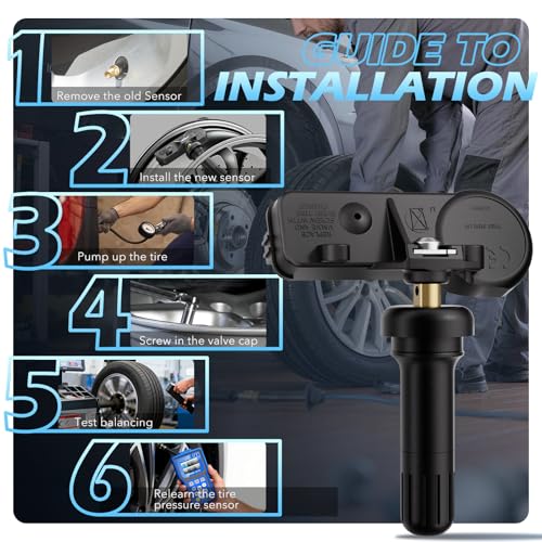 RENECTIV TPMS Sensor,433Mhz Tire Pressure Monitoring Sensor - size: one piece sensor