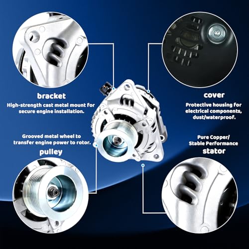 WorldCraft 12V 150A Alternator for Ford F250 F350 F450 F550 Super Duty 6.7L V8 - size: 104210-2920