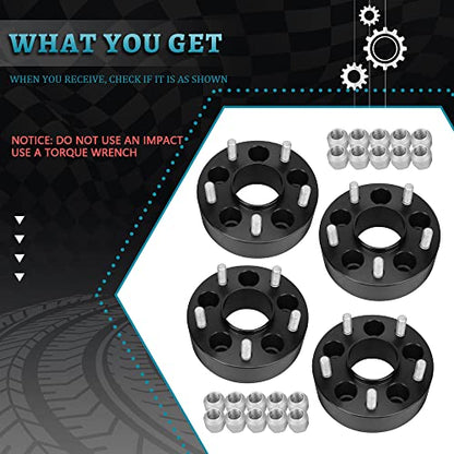 IRONTEK 2in Hubcentric 6x135mm Wheel Spacers (87.1mm Hub Bore, 14x1.5 Studs) 6x135mm to 6x135mm Wheel Spacers Adapter for Ford 15-22 F-150/Expedition, for Lincoln 15-22 Navigator 4PCS - size: 2in|6x135|4PCS