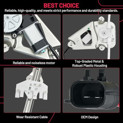 BDFHYK 748-574 Power Window Regulator with Motor Front Right Compatible with Jeep Liberty KJ 2006-2007 - size: Front Right, style: 2006-2007 Jeep Liberty