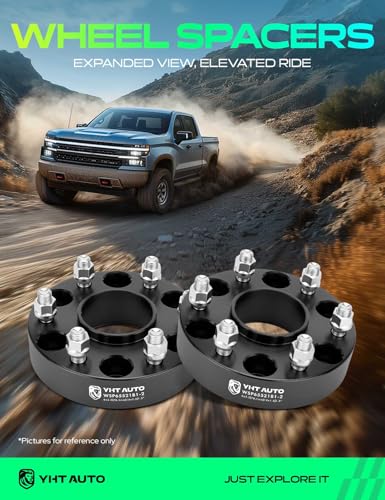 YHTAUTO 6x5.5 Hub Centric Wheel Spacers 1.5 Inch for Chevy, GMC, Cadillac - color: Black, size: 1.5 Inch(2PCS)