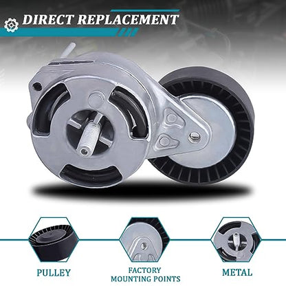 IRONTEK 06E903133Q Belt Tensioner Pulley Assembly Fit for Audi (2010-2011 S4/ 2005-2008 A4/ 2005-2009 A4 Quattro/ 2011 A4 Quattro/ 2008-2010 A5/ 2008-2011 A5 Quattro/ 2009-2012 Q5) #06E903133A - size: 06E903133Q