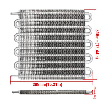 Universal Transmission Oil Cooler Kit Fin Oil Cooler Kit (Silver, 10 Pass) - color: Silver, size: 10 Pass