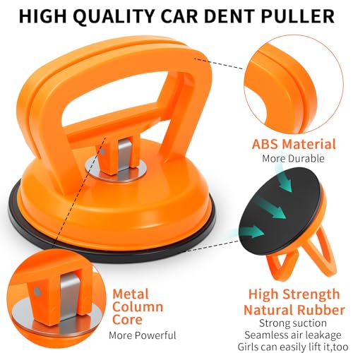 Dent Puller 3 Pack Blue Dent Remover Tool for Car, Paintless Dent Removal Kit Suction Cup Dent Puller for Repair Car Body, Tiles Lifting, Objects Moving