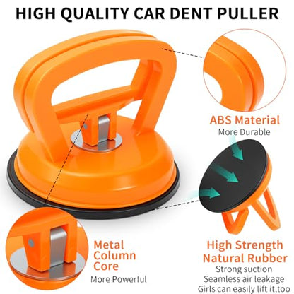 Dent Puller 3 Pack Blue Dent Remover Tool for Car, Paintless Dent Removal Kit Suction Cup Dent Puller for Repair Car Body, Tiles Lifting, Objects Moving