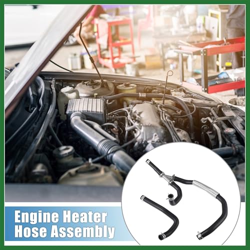 Motoforti Engine Heater Hose Assembly No.5058551AE HVAC Inlet and Outlet Heater Hose for Dodge Journey 2009-2010 Rubber Black Long-lasting