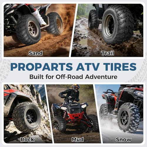 PROPARTS Set of 2 22x7-11 ATV UTV Tires 22x7x11 6PR Off-road Quad Tires Compatible with Honda Recon 250 Suzuki Ozark 250 All Terrain Tire, Tubeless - size: 22x7-11