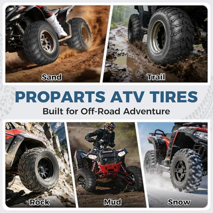 PROPARTS Set of 2 22x7-11 ATV UTV Tires 22x7x11 6PR Off-road Quad Tires Compatible with Honda Recon 250 Suzuki Ozark 250 All Terrain Tire, Tubeless - size: 22x7-11