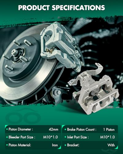 SCITOO Rear Right Disc Brake Caliper With Bracket 18B4947 Silver - size: Rear Passenger[18B4947]