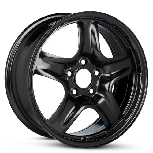 17x7 in Steel Wheel Rim 5 Lug 110mm 40mm Offset 65.1mm CB| Powder-Coated Black finish Fits 2017-2020 Jeep Compass | New OEM Replacement | 09597624 - size: Fits Jeep Compass 2017-2020 - 17x7