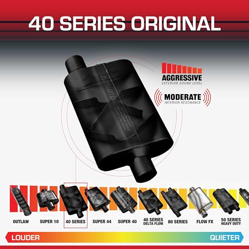 Flowmaster 40 Series Chambered Muffler – 2.50" Center In / 2.50" Offset Out - color: Center In / Offset Out