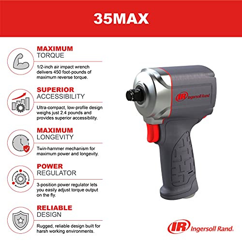 Ingersoll Rand 35MAX Ultra-Compact Impactool, 1/2 Inch - style: 35MAX - 1/2" Ultra-Compact Impact - Tool Only