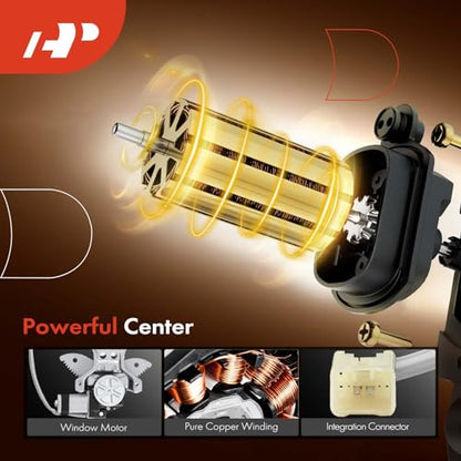 A-Premium Front Passenger Side Power Window Regulator with Motor (2-Pin) - style: Front Passenger Side (RH)