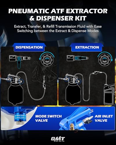OMT 2.6 Gallon Vacuum Fluid Evacuator and Filler Set with 15 ATF Adapters