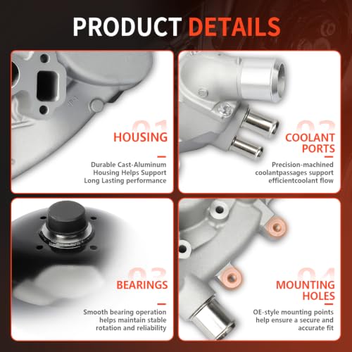 AW6009 Engine Water Pump Kit for Chevy Silverado GMC Sierra - size: 07-14 Silverado/Sierra