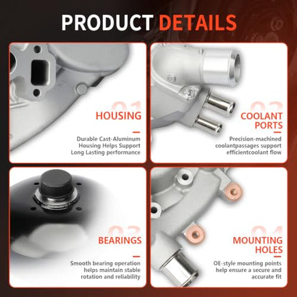 AW6009 Engine Water Pump Kit for Chevy Silverado GMC Sierra - size: 07-14 Silverado/Sierra