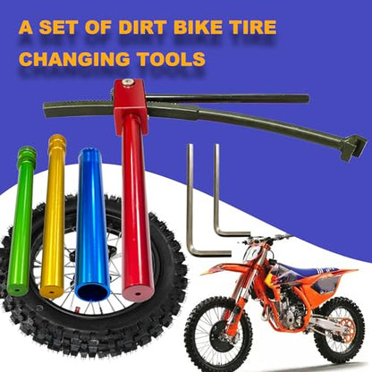 Dirt Bike Tire Changing Tools Complete Package for Motocross Enduro Compact Dirt Bike Tire Changer for 16" to 21" Wheels Quick Easy Mount 15mm to 25 mm Axles (Puller kit) - style: Puller kit