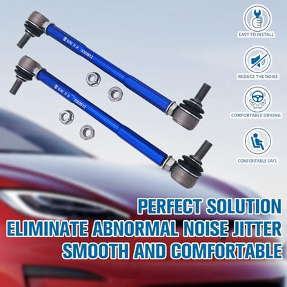 2Pc 11.81-13.78' 300-350mm M12 Modified Adjustable Stabilizer Sway Bar Link - size: Front-11.81-13.78Inch-M12