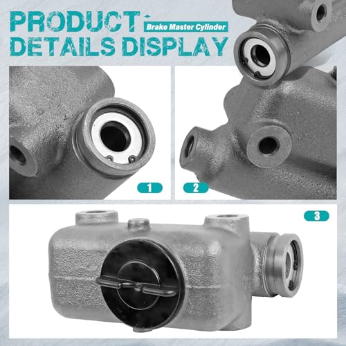 M14019 Brake Master Cylinder with Reservoir and Cap Fit for Ford Vehicles - F-100 1953 1954 1955 1956 - Replaces# 5461320, B3C-2140-A - size: M14019