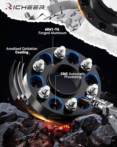 Richeer 1 inch 6x5.5 Hub Centric Wheel Spacers for 2024+ Tacoma Tundra - size: 1 inch (2024+ tacoma)