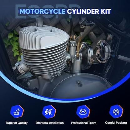 ECCPP 195CC Top End Rebuild Kit for Yamaha for YFS200 Blaster 1988-2006 - size: 2XJ-11311-02-00