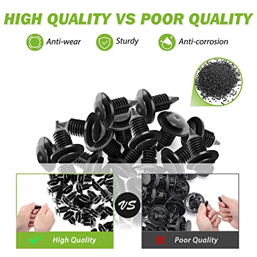 Frokom Automotive Door Panel Clips 9mm Hole Size Fasteners Push Pins Retainers for Ford GT/Bronco/Taurus/Dodge Ram/Jeep Wrangler-25pcs - size: 9mm 25 PCS Car Clips