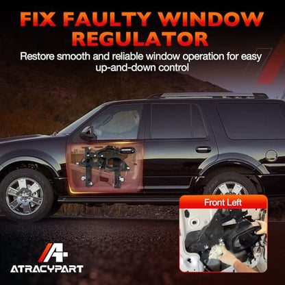 749-542 Front Left Driver Side Window Regulator with Panel Without Motor - size: 749-542