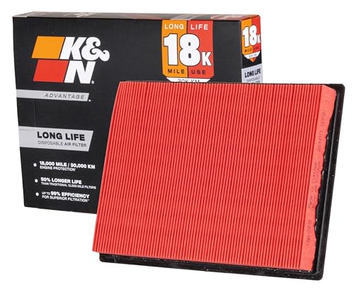 K&N Engine Air Filter: Long Life 18,000 Mile Replacement Filter, KNA-2409 - style: Disposable 18K