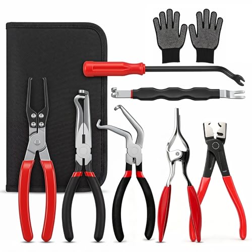 9PCS Disconnect Pliers Electrical Connector Removal Tool with Bag and golve