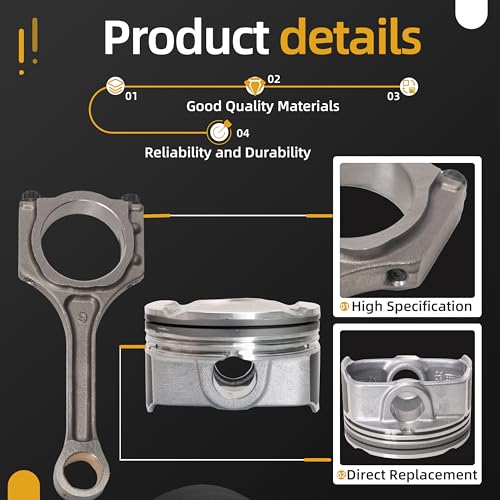 Connecting Rod Piston Kit fits for Kia Rio 1.6L DOHC 2010-2017