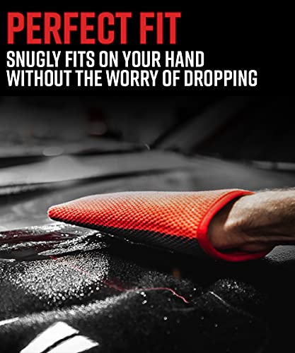Adam's Clay Mitt Combo - Detail Spray Clay Lubricant for Medium Grade Clay for Car Detailing - Glove Quickly Removes Debris from Your Paint, Glass, Wheels, & More - size: Red - Kit