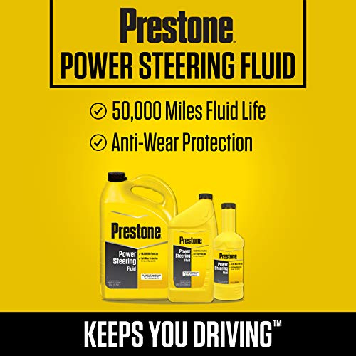 Prestone AS260-6PK Power Steering Fluid, 50,000 Miles, 12 oz., (Pack of 6) - size: 12 oz., style: Pack of 6