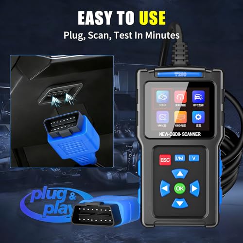 OBD2 Scanner Car Code Reader for Check Engine Light, I/M Readiness, T200
