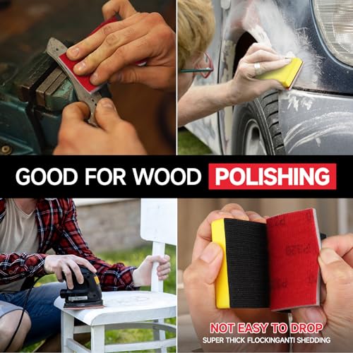Shinboc 20 PCS Sanding Sponge 3000 Grit, Hook and Loop Sandpaper Block - style: 3000 Grit
