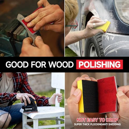 Shinboc 20 PCS Sanding Sponge 2000 Grit, Hook and Loop Sandpaper Block - style: 2000 Grit