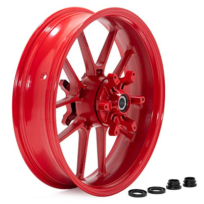 TOFR 17"x4.25" Rear Wheel Rims Cush Drive for Honda CRF250R CRF450R 13-24 - color: Red, size: Rear 13-24