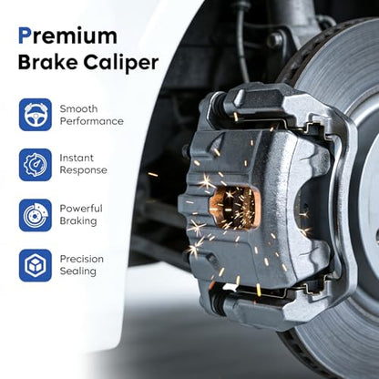 Front Disc Brake Caliper Assembly w/Bracket Fit for 2007-2016 Honda CR-V, 2005-2010 Honda Odyssey, 2010-2015 Honda Crosstour, 2007-2012 Acura RDX, Replaces 19-B2958 19-B2959