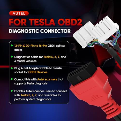 Autel Original TCAN003 Splitter Diagnostic Cable for Tesla Model 3, Y, S, X