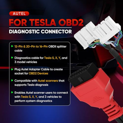 Autel Original TCAN003 Splitter Diagnostic Cable for Tesla Model 3, Y, S, X