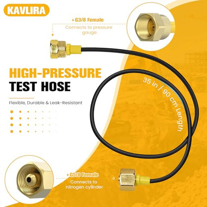 Hydraulic Pressure Test Kit for Hydraulic Breaker Nitrogen Charging - size: 1400 PSI