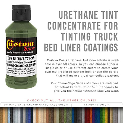 Custom Coat 3 Ounce, Woodland Green, Bedliner Tint Concentrate - color: Woodland Green, size: 3-Ounce (Pack of 1)
