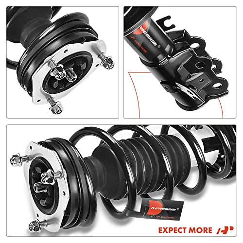 A-Premium Front and Rear Complete Struts w/Coil Spring Assembly Shock Absorbers Compatible with Ford Fiesta 2010 2011 2012 2013, 4-PC Set